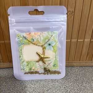 Gold Starfish Pendant Necklace